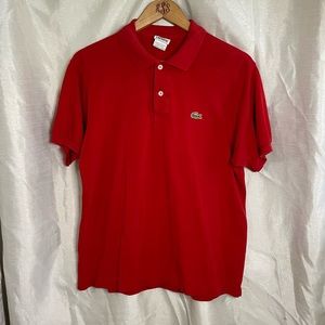 Lacoste Preppy Red Short Sleeve Polo Shirt